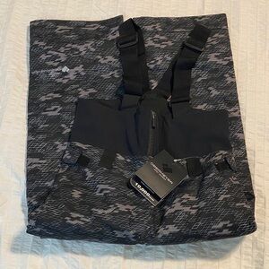 Obermeyer Black and Gray Snow Bib size 7 NWT Boys